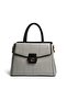 Black and White - Black Straw Women's Handbag Sp1264