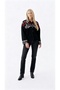 Women's Embroidered Black Vintage Cashmere Jacket - 5