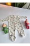 Baby Romper 0-9 Months Comfortable Breathable Snap Fasteners 100% Pure Cotton Soft Anti-Allergic Dino with Booties - 5