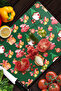 Glass Cutting Board and Serving Bowl Christmas New Year Patterned 20 X 30 cm - 2