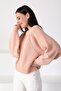 Powder Round Neck Wool Women's Knitwear Sweater - 3