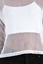 Crew Neck Square Mesh Blouse - 6