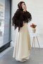 Cape Detailed Side-Tie Flared Scuba Skirt – Stone - 5