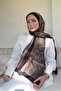 شال إترو أسود من فرو المنك