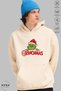 Unisex Hoodie Long Sleeve Grinchmas Printed Hooded Fleece-Lined Oversized Cotton Sweatshirt