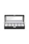 Watch Box 6 Slot PU Leather Top Glass Display Watch Storage Jewllery Case Organizer - 3
