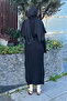 Two Piece Knitwear Dress with Cape - Black - 8