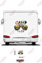 Camp Life Written on It Glasses and Nature View Caravan Sticker Coating