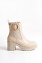 Nvl 535 Belt Detailed Thick Heeled Boots - 4