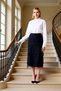 Women's Midi Skirt Plain Pattern Sequined Flowy Fit Functional Durable Quality Comfortable Stylish - 3