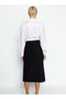 Women's Tweed Midi Skirt Regular Waist Button Detail Functional Durable Quality Comfortable Stylish - 6