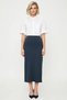 Women's Slit Maxi Knitted Skirt High Waist Pencil Fit 99% Cotton 1% Elastane Functional Stylish - 5