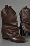 Btkv10 Half Cowboy Boots with Back Zipper Detail - 2