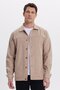 Men's Relax Fit Comfortable Cut Side Pocket Lumberjack Stone Cashmere Jacket Shirt