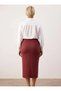 Women's Pencil Slit Midi Skirt Plain Knitted Fabric Elastane Content Functional Durable Sports - 6