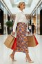 Women's Midi Sarong Patterned Floral Woven Skirt 100% Viscose Functional Durable Modern - 4
