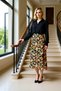 Women's Midi Skirt Slit A-Line Pattern 100% Viscose Functional Durable Quality Comfortable - 3