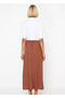 Women's Polka Dot Patterned Maxi Length Woven Skirt High Waist A-Line Functional Durable Comfortable - 3