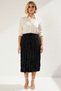 Women's Woven Midi Skirt Ripped Look Molded A-Line Functional Durable Quality Modern - 5