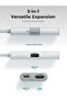 UH-CUH01 Silver TravelDok 3-in-1 USB Hub Adapter, 1xHDMI, , 100W PD, 5Gbps, 4K @ 60Hz, - 4