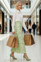 Women's Polka Dot Patterned Maxi Length Woven Skirt High Waist A-Line Functional Durable Comfortable - 4