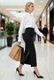 Women's High Waist Slit Pencil Fit Maxi Skirt Functional Durable Quality Comfortable Stylish - 3