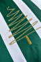 Christmas Themed Stick Pine Tree Embroidered Decorative Throw Pillow Cover - Green White - 2