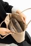 Elite Ecru Mink Knot Detailed Large Internal Volume D Leather-Look Women's Hand and Shoulder Bag Pbu2207 - 8