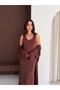 V-Neck Sleeveless Long Dress Knitted Set with Cardigan - 7