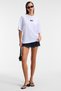 Zeylina Women's 100% Cotton Printed Regular Fit Short Sleeve Crew Neck White T-Shirt - 4