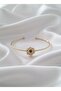 Gold Color Adjustable Birth Month Flower Bracelet (September)