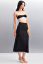 Rosalinda Women Corded Fabric Stretchy Fabric Contrast Piped Black Bustier - 4