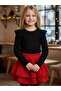 Girl's Sequin Bodysuit Red Layered Skirt Set - 4