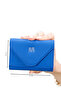 Genuine Leather Women's Accordion Wallet |   Mia 2190 Flother Mat Cobalt Blue - 3