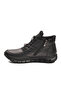 Black Genuine Leather Inside Fleece Anti-Slip Zippered Women's Boots 3615 Z - 4