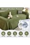 Sofa Cover Washable Fishbone Pattern 71" x 134" Green - 8