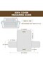 Sofa Cover High Stretch Slipcover Elastic Fabric Non-Skid Foam (Dark Beige, 2-3 Seater) - 5