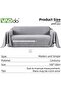 180x180cm Waterproof Sofa Cover, Gray - 5