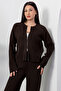 Double Zipper Pants Cardigan Knitwear Set L66004 - 2