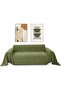 Sofa Cover Washable Fishbone Pattern 71" x 134" Green