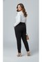 Women's Plus Size Elastic Waist High Waist Double Crepe Trousers 6303-25 - 3