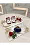 Decorative Double Promise Tray Engagement Tray Groom Coffee Tray