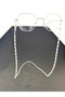 Pyramid full stone eyeglass chain / cord - white - 2