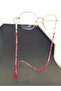 Pyramid Full Stone Eyeglass Cord / Chain Red