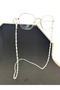 Pyramid full stone eyeglass chain / cord - white