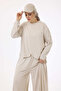 5712 - Stylish Comfortable Soft Textured Women's Blouse Pants Set - 6