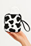 2-Pack Women's Sanitary Pad Storage Bag - Black and Cow Pattern Pad Organizer - 10X14X3 cm - 3