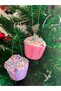 Pink Purple Muffin Cupcake Set of 2 Christmas Tree Ornament Decorative Set
