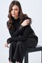 Black Tulle Detailed High Neck Ribbed Knit Sweater Vs01692 - 2