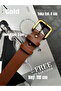 Loyal Rectangular Patterned Women's Antique Vintage Buckle Belt Coat Belt Dress Belt Trouser Belt - 4